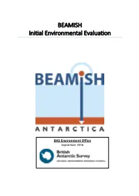 BEAMISH Initial Environmental Evaluation
