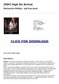 &lt;Cda0e3d&gt; [PDF] High on Arrival Mackenzie Phillips