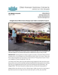 Delegate Davis Filfred Honors Navajo Code Talkers on Behalf of Council