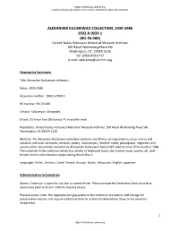 Finding Aid (English)