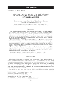 Inflammatory Index and Treatment of Brain Abscess