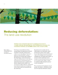 Reducing Deforestation: the Land-Use Revolution