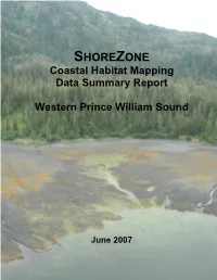Shorezone Mapping Data Summary Western Prince William Sound (2004 Imagery)