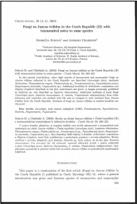 Fungi on Juncus Trifldus in the Czech Republic (II) with Taxonomical Notes to Some Species