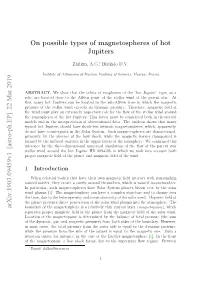 On Possible Types of Magnetospheres of Hot Jupiters
