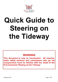Quick Guide to Steering on the Tideway