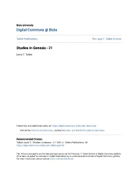 Studies in Genesis - 21