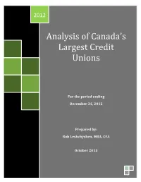 Analysis of Canada's Largest Credit Unions