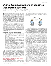 Digital Communications in Electrical Generation Systems