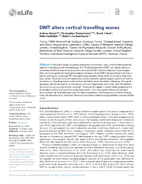 DMT Alters Cortical Travelling Waves Andrea Alamia1‡*, Christopher Timmermann2,3‡*, David J Nutt3, Rufin Vanrullen1,4†, Robin L Carhart-Harris3†