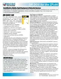 DR DOS for the Zfx86