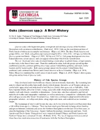 Oaks (Quercus Spp.): a Brief History