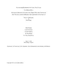 Overwintering Mechanisms of La Crosse Virus Vectors Jacob Edward