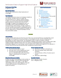 Scientific Thinking Performance Task