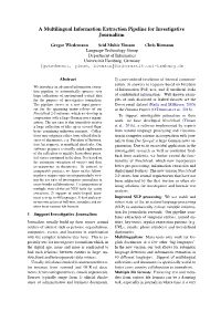 A Multilingual Information Extraction Pipeline for Investigative Journalism