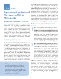 Supporting Organizational Effectiveness Within Movements