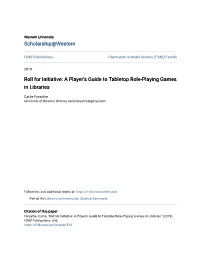 A Player's Guide to Tabletop Role-Playing Games in Libraries