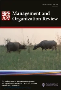 Management and Organization Review