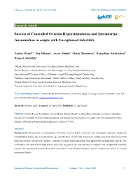 Success of Controlled Ovarian Hyperstimulation and Intrauterine Insemination in Couple with Unexplained Infertility