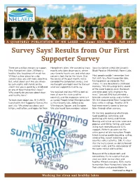 Survey Says! Results from Our First Supporter Survey
