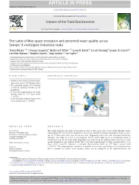 The Value of Blue-Space Recreation and Perceived Water Quality Across Europe: a Contingent Behaviour Study