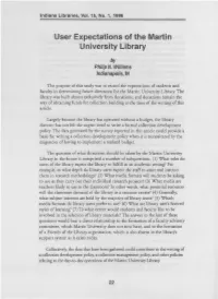 User Expectations of the Martin University Library