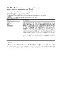 CREANDO: Tool for Creating Pervasive Games to Increase the Learning Motivation in Higher Education Students