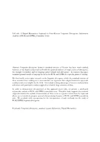 Full Title: a Digital Humanities Approach to Inter-Korean Linguistic Divergence: Stylometric Analysis of ROK and DPRK Journalistic Texts
