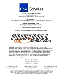 GSA Price List