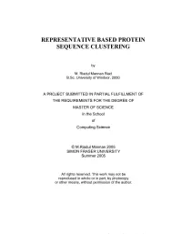 Representative Based Protein Sequence Clustering