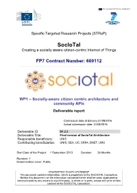 Sociotal Creating a Socially Aware Citizen-Centric Internet of Things