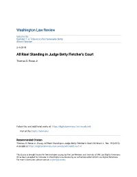 Standing in Judge Betty Fletcher's Court