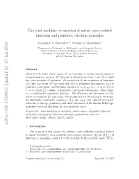 The Joint Modulus of Variation of Metric Space Valued Functions And