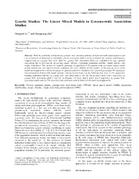 The Linear Mixed Models in Genome-Wide Association Studies