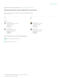 Toward a Semantic Search Engine for E-Commerce