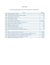 Video Game Sale List, August 2009.Numbers