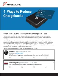 4 Ways to Reduce Chargebacks