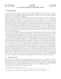 A Brief Introduction to the BSP Model 1 Introduction