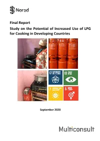 Final Report Study on the Potential of Increased Use of LPG for Cooking in Developing Countries