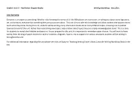 Grade 1 Unit 3 – Nonfiction Chapter Books Writing Workshop: Nov./Dec