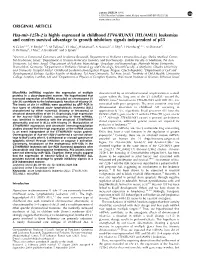 Hsa-Mir-125B-2 Is Highly Expressed in Childhood ETV6&Sol;RUNX1