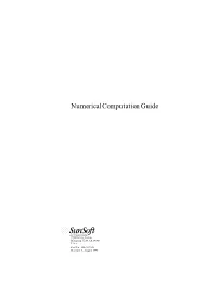 Numerical Computation Guide