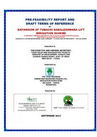 Pre-Feasibility Report and Draft Terms of Reference