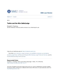 Twitter and the #So-Calledjudge