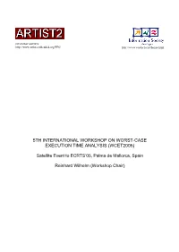 5Th International Workshop on Worst-Case Execution Time Analysis (Wcet2005)