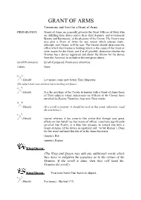 Grant of Arms