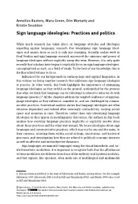 Sign Language Ideologies: Practices and Politics