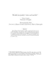 Wealth Inequality: Data and Models∗