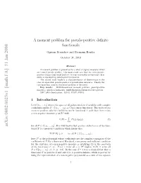 A Moment Problem for Pseudo-Positive Definite Functionals