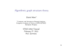 Algorithmic Graph Structure Theory
